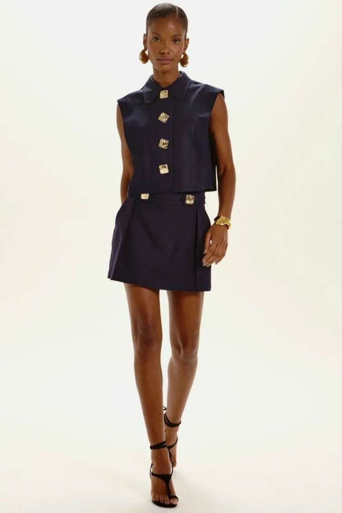 Imagem de Shorts Saia Isis Azul Marinho