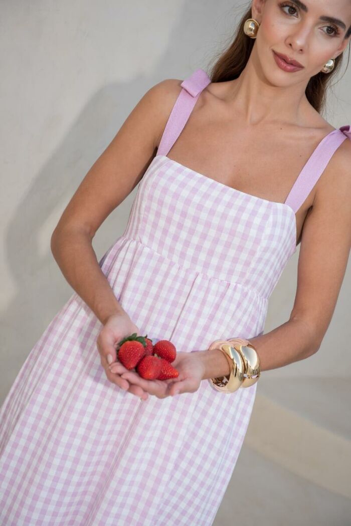 Imagem de Vestido Vichy Rosa Olívia