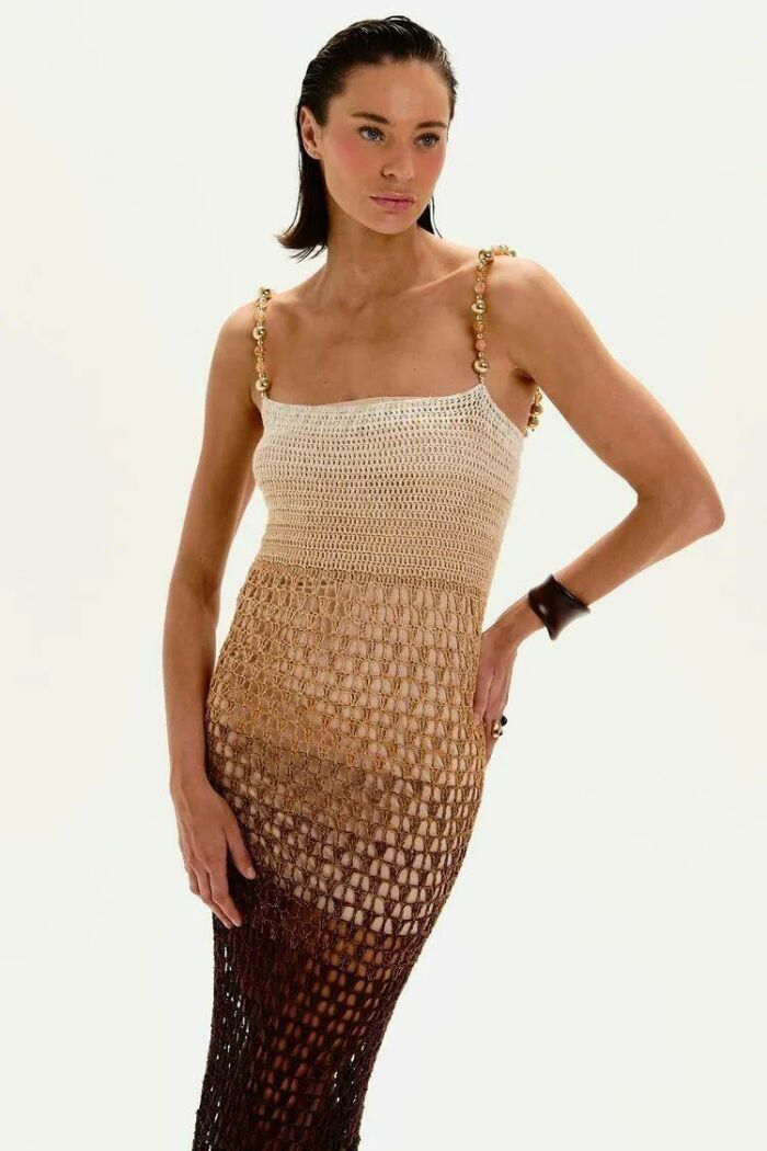 Imagem de Vestido Lorena Marrom Pareô Le Blog