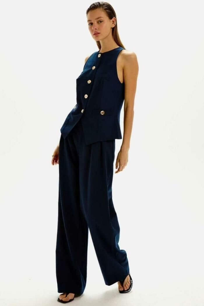 Imagem de Colete Vivian Azul Marinho Le Blog