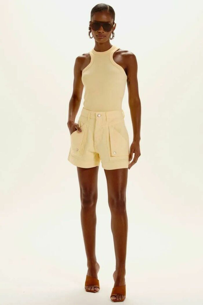 Imagem de Shorts Sarja Flávia Amarelo LIght Le Blog