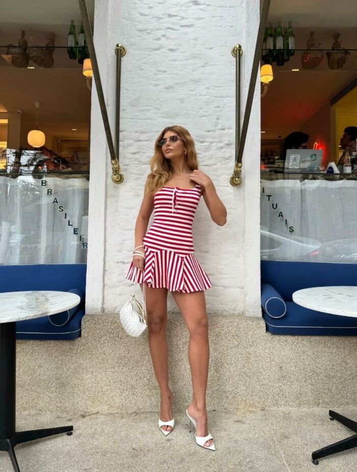 Imagem de Vestido Vitória Listrado Cloude