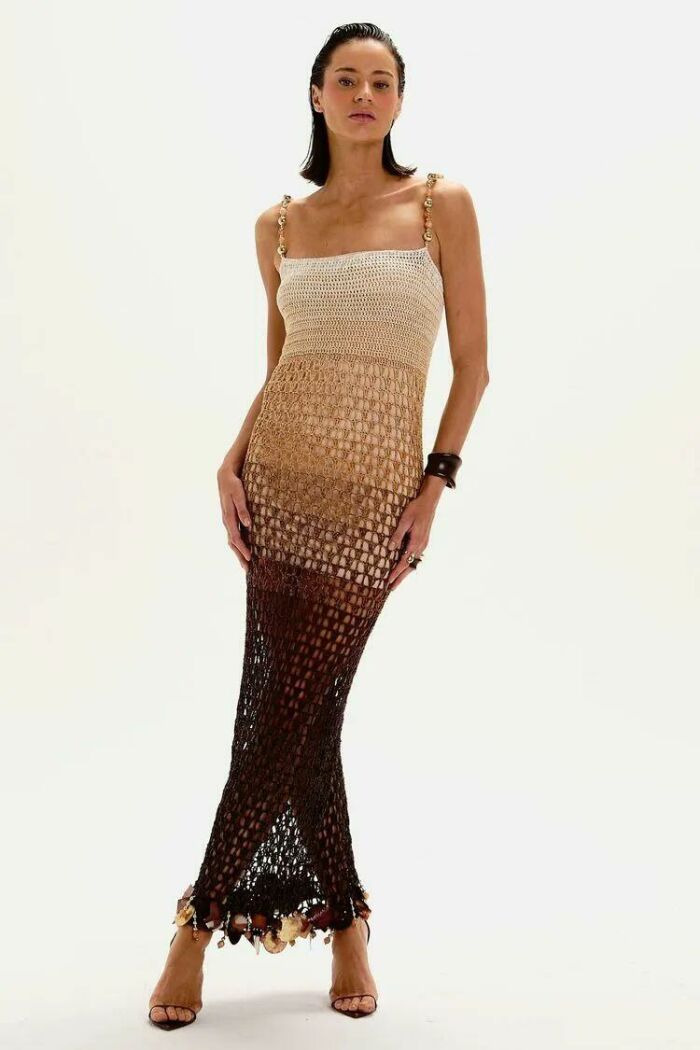 Imagem de Vestido Lorena Marrom Pareô Le Blog