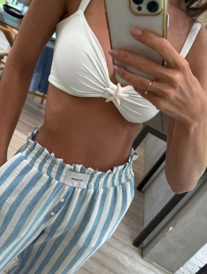 Imagem de Calça Cacau Listra Azul Cloude