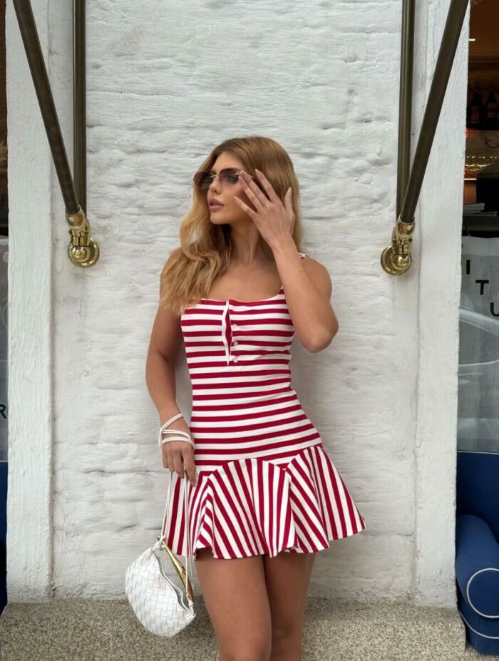 Imagem de Vestido Vitória Listrado Cloude