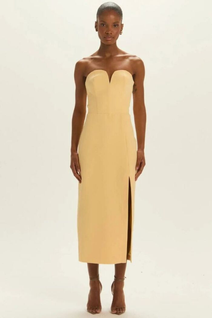 Imagem de Vestido Mídi Érica Amarelo Grace Le Blog