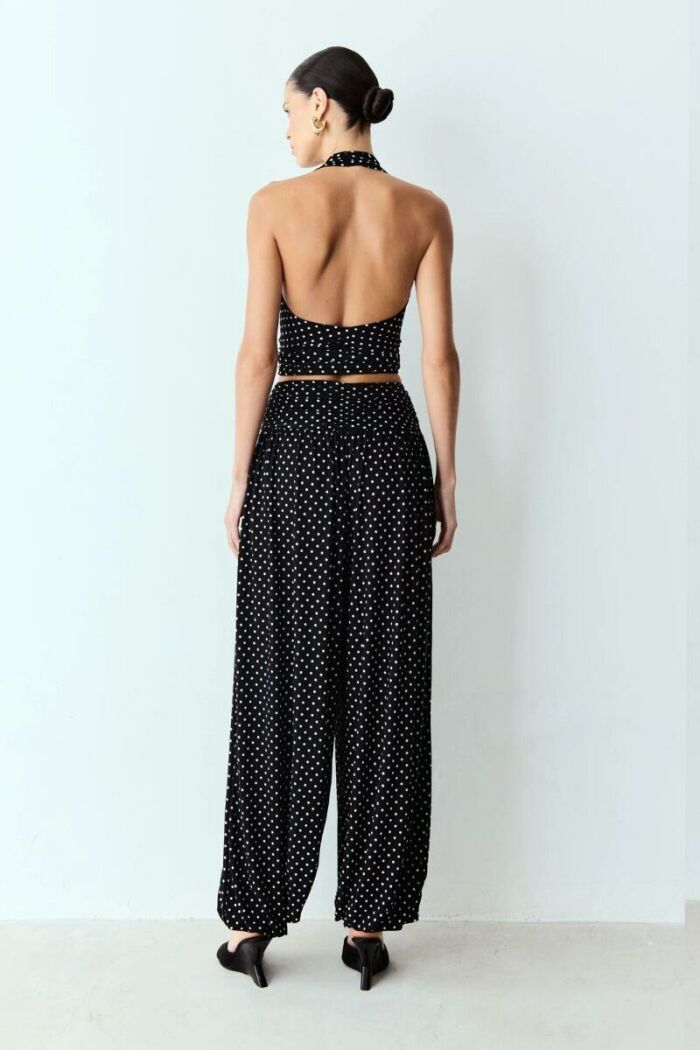 Imagem de Calça Jogger Fluida Com Cós Franzido Barra Ajustada Poás Zen