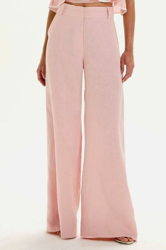 Imagem de Calça Bia Rosa Plissê Le Blog