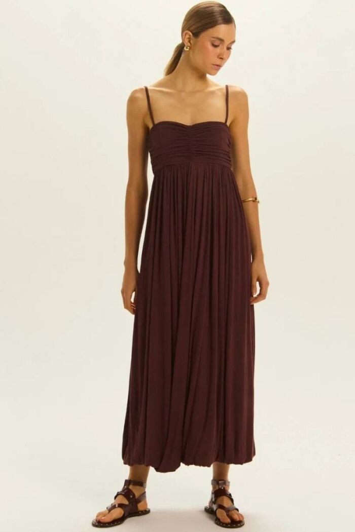 Imagem de Vestido Gabriela Marrom Coffe Le Blog