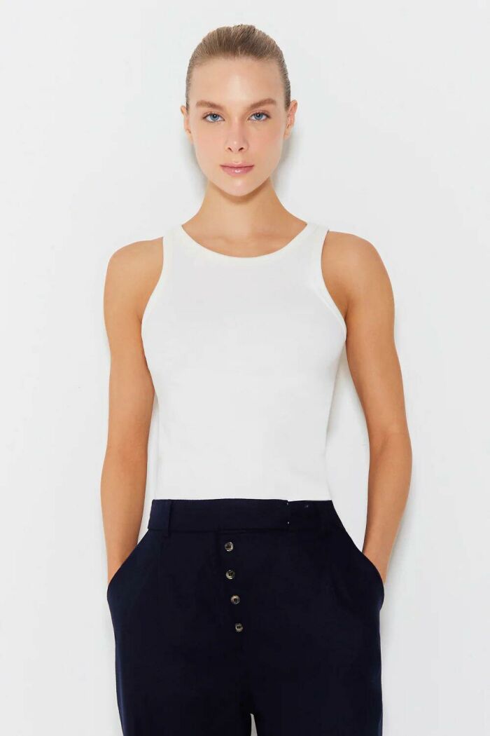 Imagem de Regata Longa Decote Nadador Off White Zen