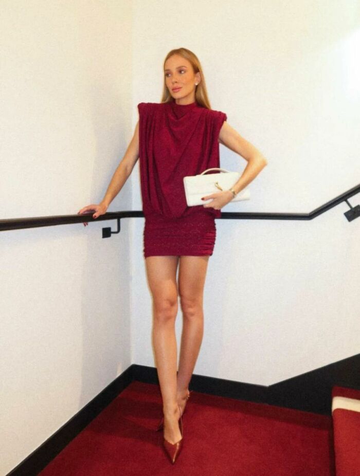 Imagem de Vestido Cléo Vinho Cloude