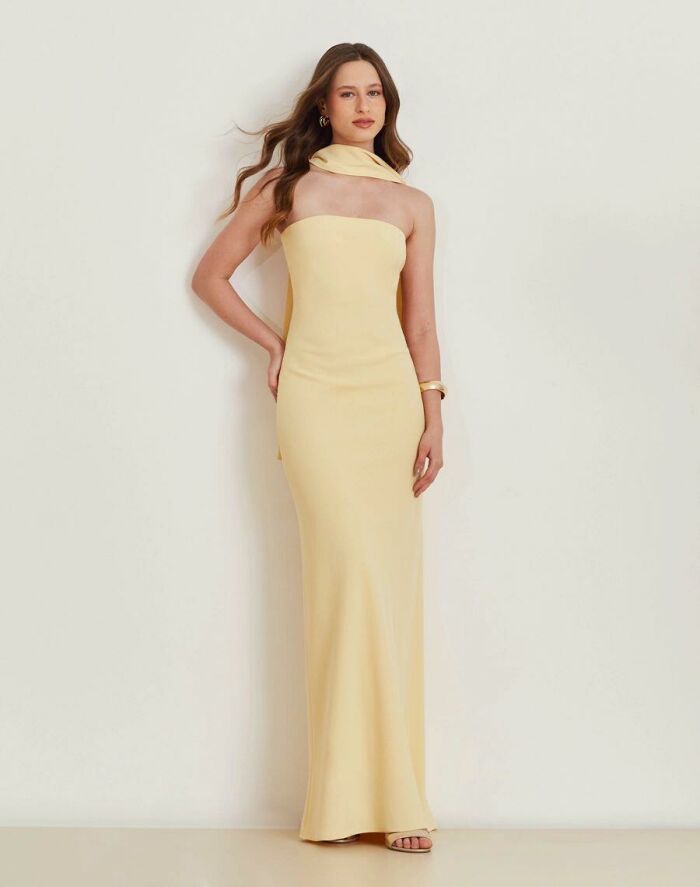 Imagem de Vestido Longo Amy Amarelo Amissima