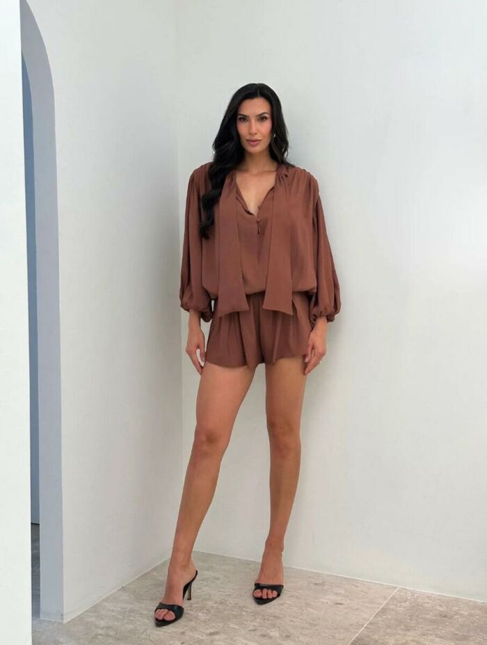 Imagem de Macacão Lana Marrom Cloude