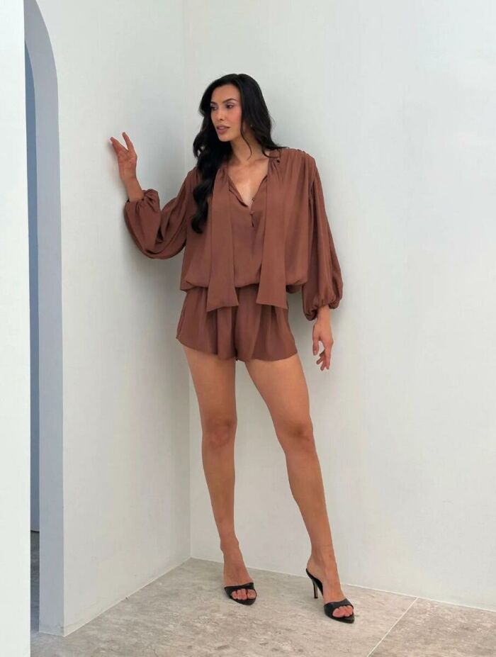 Imagem de Macacão Lana Marrom Cloude