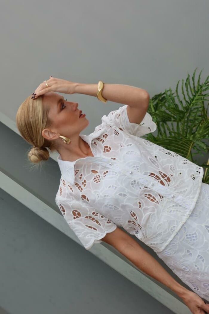 Imagem de Conjunto Laise Cleo Branco Olívia