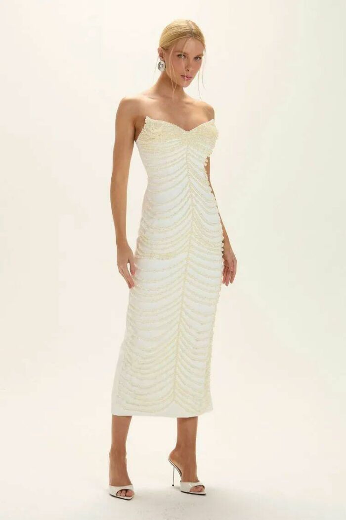 Imagem de Vestido Mídi Kelly Off White Le Blog