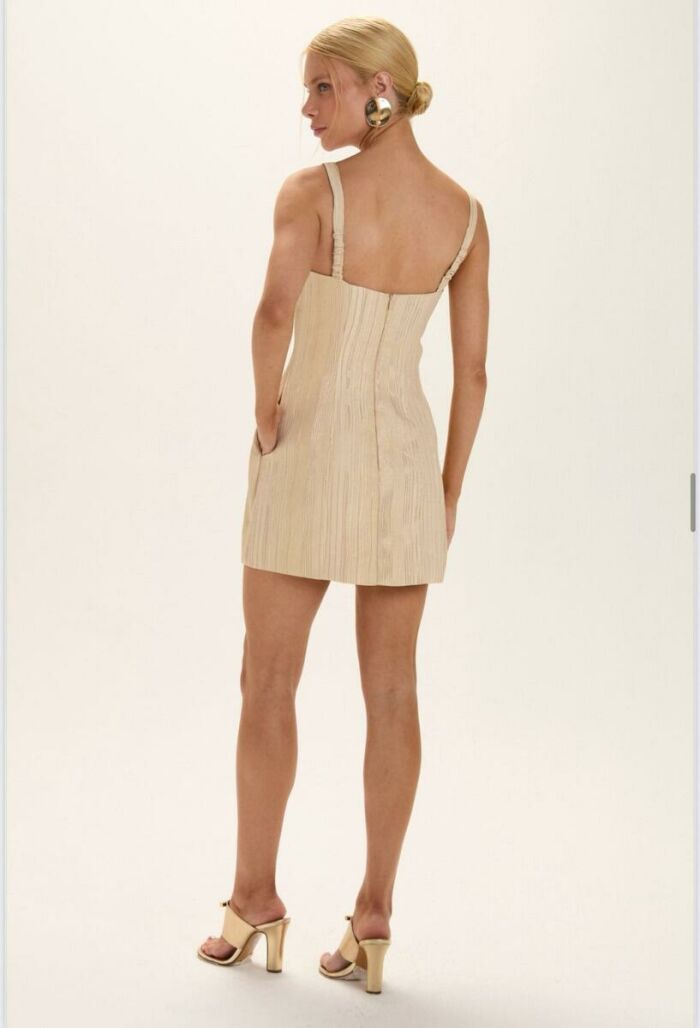 Imagem de Vestido Curto Julie Jacquard Stripe Le Blog