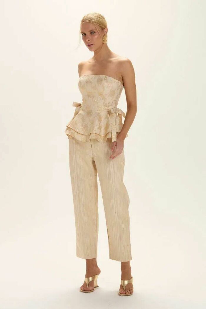 Imagem de Calça Julie Jacquard Stripe Le Blog