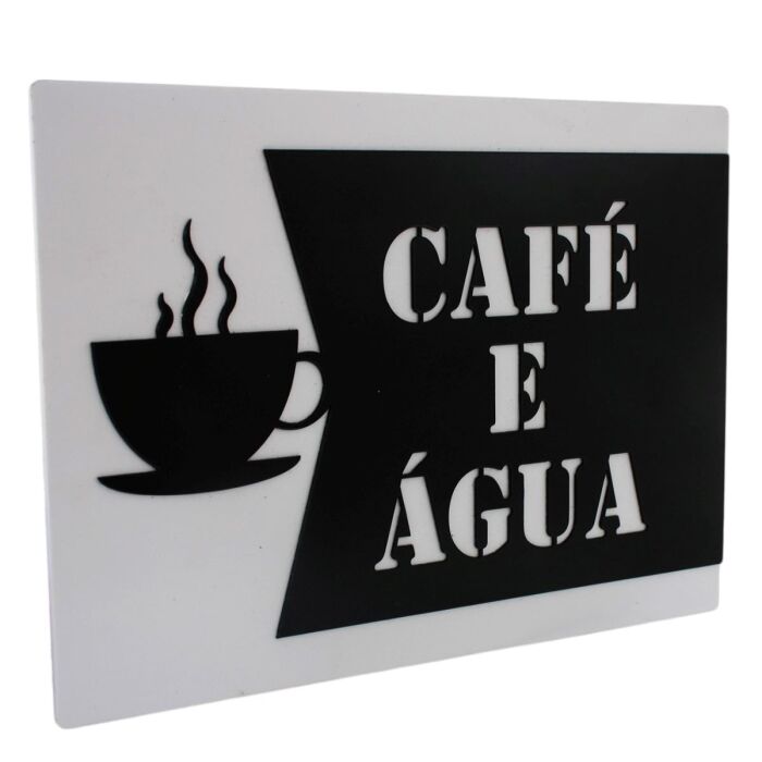 Imagem de Placa de Identificação - Café e Água