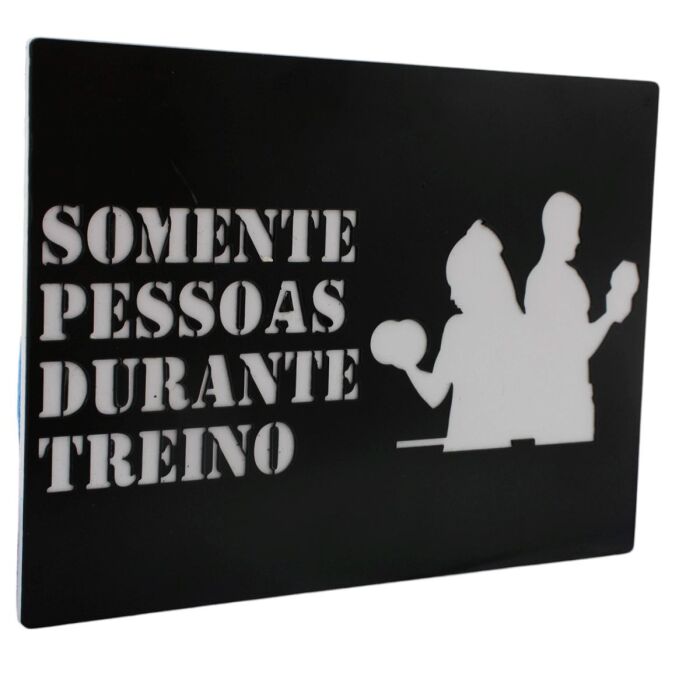 Imagem de Placa de Identificação - Somente Pessoas Durante o Treino