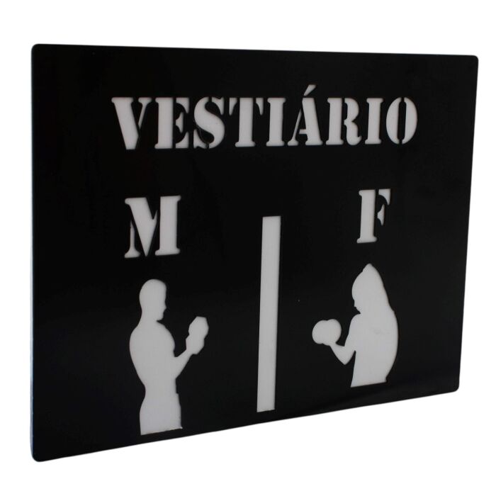 Imagem de Placa de Identificação - Vestiário Masc/Fem