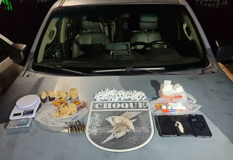 Ilustração da notícia Casal é preso com cocaína e munições na BR-163 em Coxim