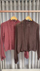 Imagem adicional 0 do item Blusa Gola Renda Vinho Claro Yorio - Esmeral