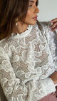 Imagem adicional 2 do item Blusa Renda Ella Branca - Olívia