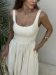Imagem adicional 4 do item Vestido Washed Midi Baunilha - Olívia