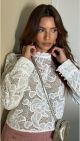 Imagem adicional 1 do item Blusa Renda Ella Branca - Olívia
