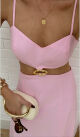 Imagem adicional 1 do item Vestido Midi Cut Out Rosa - Nuki