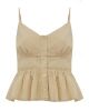 Imagem adicional 0 do item Blusa Bege Algodão Peplum - Esmeral