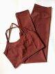Imagem adicional 0 do item Conjunto Legging e Top Poliamida - Marrom - BJMP - Tamanho M