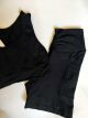 Imagem adicional 0 do item Conjunto Requinte Top e Shorts Poliamida com Cós Drapeado e Bolsos Laterais - Rosa e Preto  BJPC1