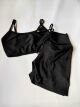 Imagem adicional 0 do item Conjunto Shorts Empina Bumbum Com Detalhes para Amarração e Top Poliamida - Preto - BJRPM - Tamanho G