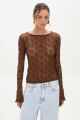 Imagem adicional 1 do item Blusa Bianca Marrom Pareô Le Blog