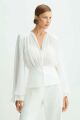 Imagem adicional 2 do item Blusa Manga Longa Com Transparência e Acinturada Off White Zen