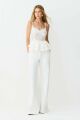 Imagem adicional 4 do item Blusa Regata Em Renda Barra Ampla Estruturada Off White Zen