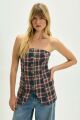 Imagem adicional 4 do item Corselet Fernanda Xadrez Tartan Le Blog