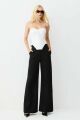 Imagem adicional 1 do item Cropped Tomara Que Caia Barbatanas Pespontadas Off White Zen