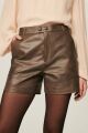 Imagem adicional 3 do item Shorts Samara Couro Legítimo Marrom Nutshell Le Blog