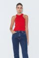 Imagem adicional 0 do item Regata Curta Halter Neck Vermelha Zen