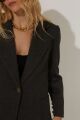 Imagem adicional 0 do item Blazer Isa Chevron Chumbo Le Blog