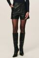 Imagem adicional 1 do item Shorts Samara Couro Legítimo Preto Le Blog