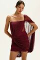 Imagem adicional 1 do item Vestido Curto Eva Liso Cabernet Le Blog