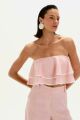 Imagem adicional 1 do item Top Bia Rosa Plissê Le Blog