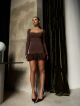 Imagem adicional 3 do item Vestido Fabiola Marrom Cloude
