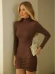 Imagem adicional 4 do item Vestido Hilda Marrom Cloude