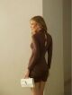 Imagem adicional 6 do item Vestido Hilda Marrom Cloude