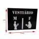 Imagem adicional 1 do item Placa de Identificação - Vestiário Masc/Fem
